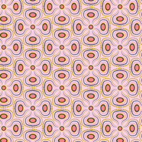 "Blooming Dots-Rose Mustard" Elegant Poplin Cotton Fabric