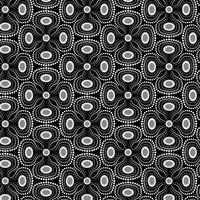 "Blooming Dots-Black and White" dishtowel