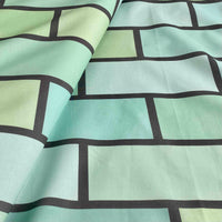 "Alexanderplatz-Iconic Aqua" Elegant Poplin Cotton Fabric