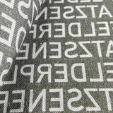"Senefelderplatz-Text On Dark" Signature Canvas Cotton Fabric