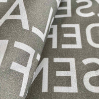 "Senefelderplatz-Text On Dark" Elegant Poplin Cotton Fabric