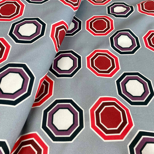 "Vinetastraße-Octagons" Elegant Poplin Cotton Fabric