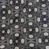 "Blooming Dots-Black and White" Elegant Poplin Cotton Fabric