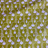 "Whispering Tulips-Rose on Mustard" Signature Canvas Cotton Fabric