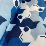 "Geometric Birds-Blue" Elegant Poplin Cotton Fabric