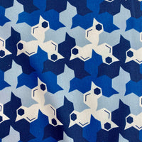 "Geometric Birds-Blue" Signature Canvas Cotton Fabric
