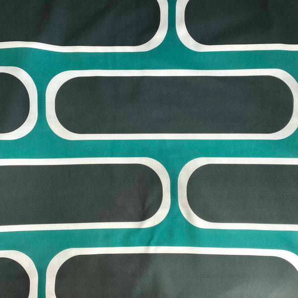 "Eberswalder Straße-Green Black" Signature Canvas Cotton Fabric