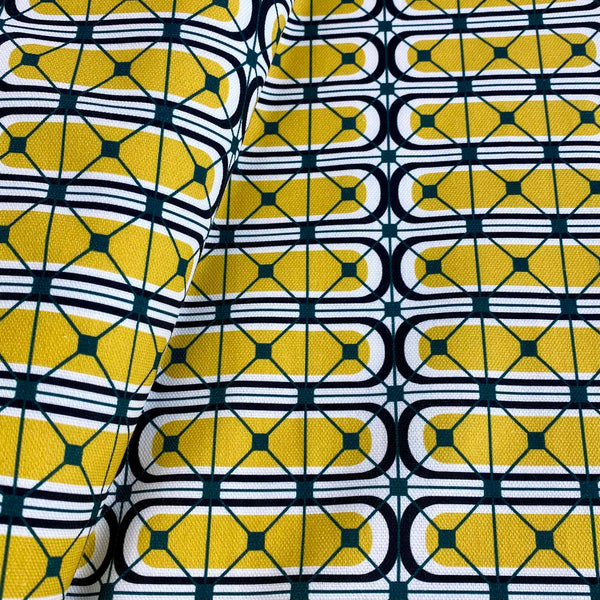 "Eberswalder Straße-Yellow Train" Signature Canvas Cotton Fabric