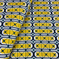 "Eberswalder Straße-Yellow Train" Elegant Poplin Cotton Fabric