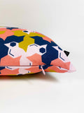 "Geometric Birds-rose mustard" 30x50cm cushion cover
