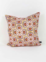 "Blooming Dots-Rose Mustard" 50x50cm cushion cover