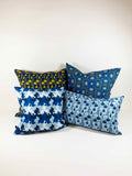 "Blooming Dots-Blue" 50x50cm cushion cover