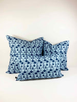 "Whispering Tulips-All Blue" 30x50cm cushion cover