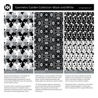 "Geometric Birds-Black and White" 60x60cm cushion cover