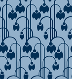 "Whispering Tulips-All Blue" Signature Canvas Cotton Fabric
