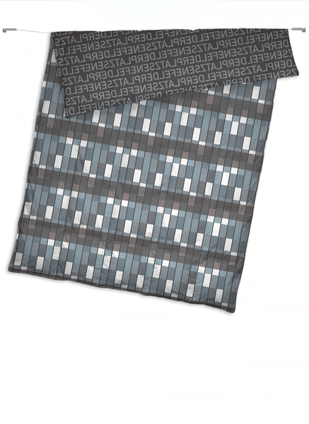 "Senefelderplatz-Bricks/Text On Dark " Duvet Cover 135x200cm